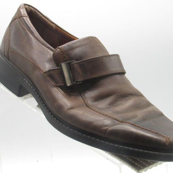 Ecco Size 13 M/EU 46 Brown Leather Loafer B6 A1